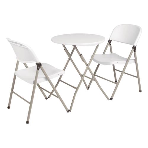 Bolero Foldaway Utility Chair - Off White (Pack 2)