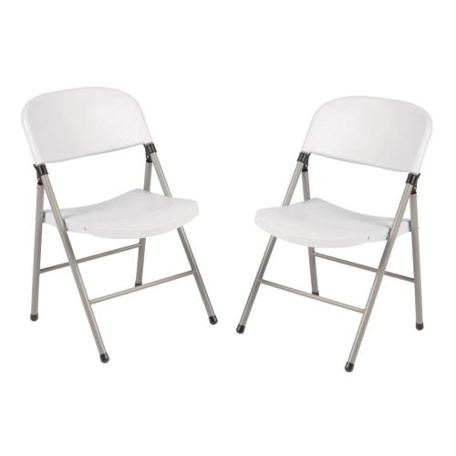 Bolero Foldaway Utility Chair - Off White (Pack 2)