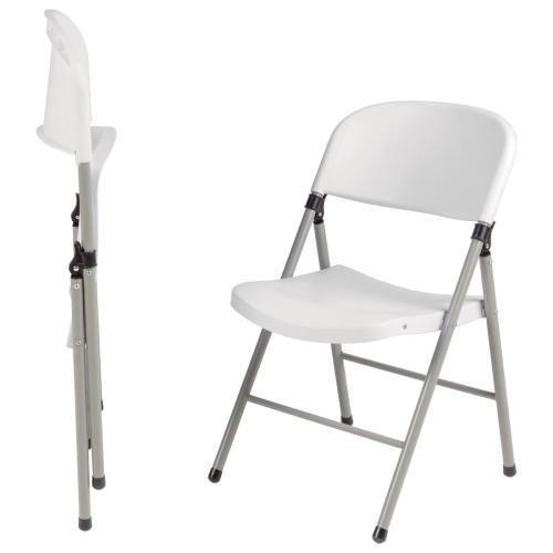 Bolero Foldaway Utility Chair - Off White (Pack 2)