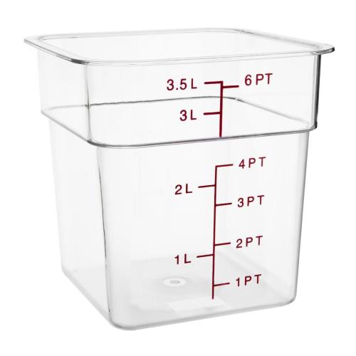 Hygiplas Polycarbonate Square Storage Container - 3.5Ltr
