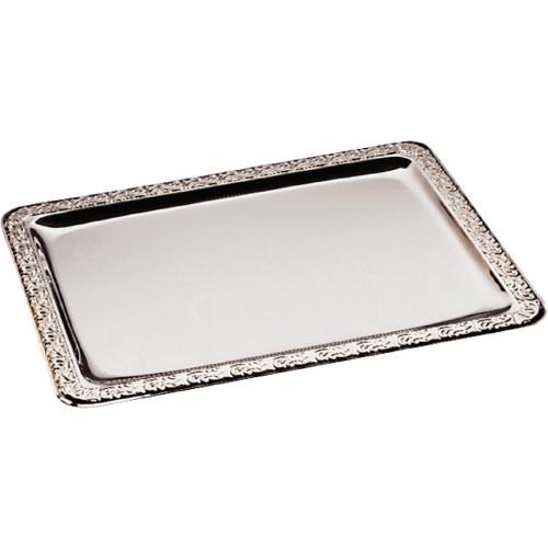 Serving Display Tray St/St Decorated Rim - 600x400mm