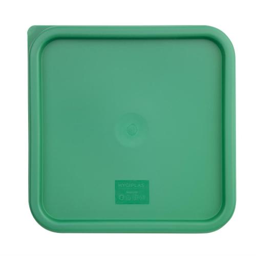 Hygiplas Square Green Lid for 10/15Ltr