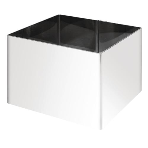 Vogue Mousse Square St/St - 80x80x60mm 3x3x2 1/4"