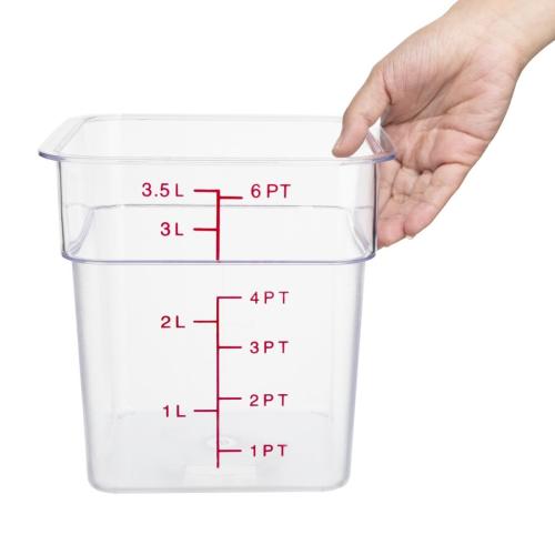 Hygiplas Polycarbonate Square Storage Container - 3.5Ltr