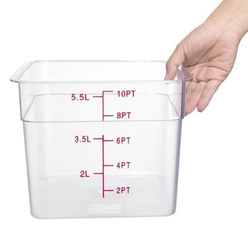 Hygiplas Polycarbonate Square Storage Container - 5.5Ltr