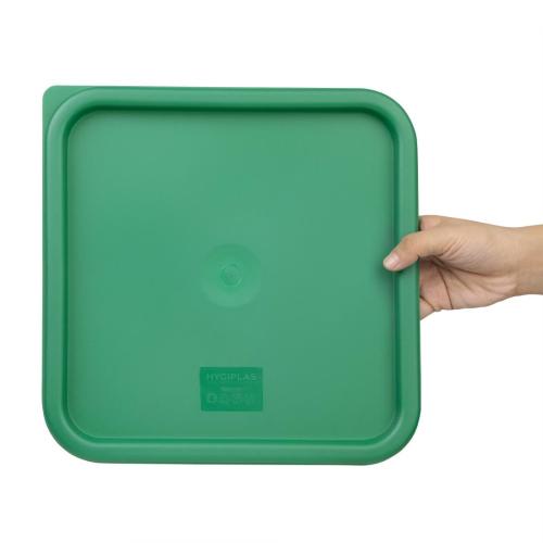 Hygiplas Square Green Lid for 10/15Ltr