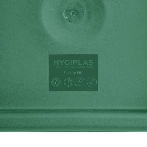 Hygiplas Square Green Lid for 10/15Ltr
