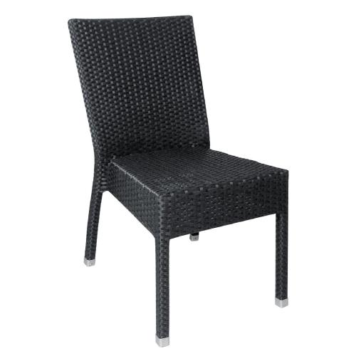 Bolero Wicker Side Chair Charcoal (Pack 4)