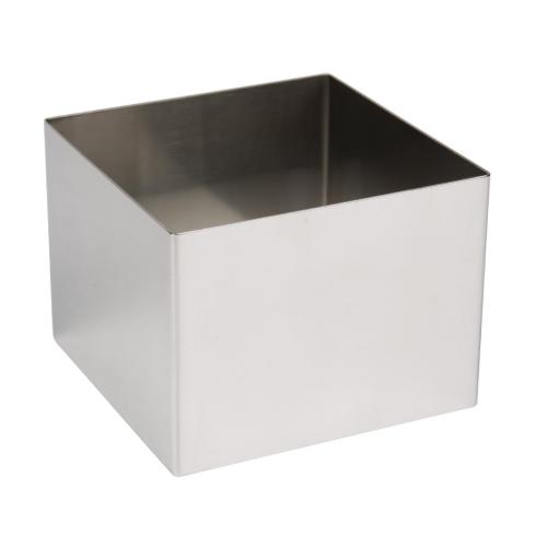 Vogue Mousse Square St/St - 80x80x60mm 3x3x2 1/4"