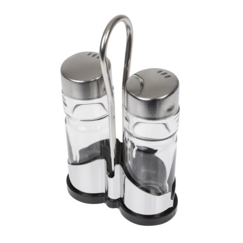 Cruet Set & Stand - Salt & Pepper