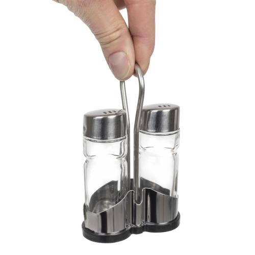 Cruet Set & Stand - Salt & Pepper