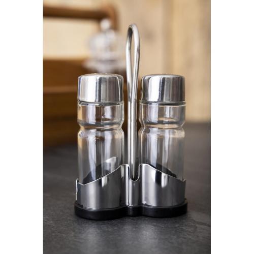 Cruet Set & Stand - Salt & Pepper