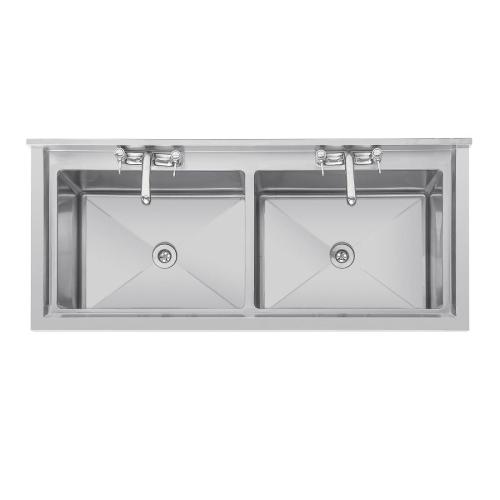 Vogue Double Deep Pot Sink St/St - 2x100Ltr