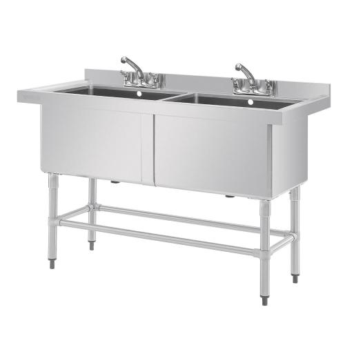 Vogue Double Deep Pot Sink St/St - 2x100Ltr