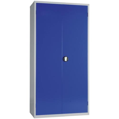 Janitorial Cupboard with Blue Doors - 1830x915x457mm (Direct)