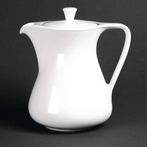 Royal Porcelain Classic Contemporary Coffee Pot White - 1.05Ltr 37oz (Box 1)