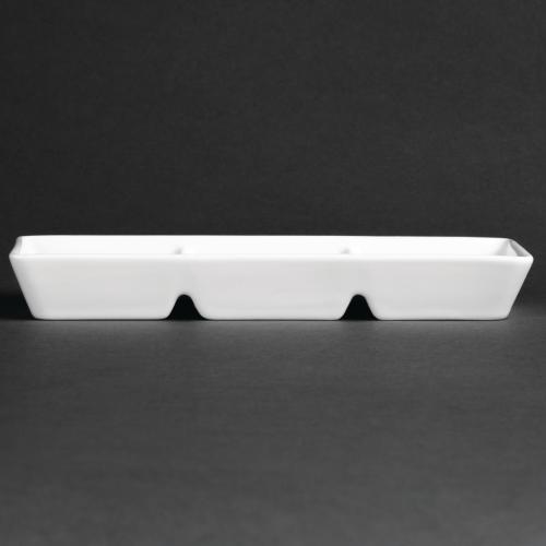 Royal Porcelain Classic 3 Section Dish White - 185x60mm (Box 18)