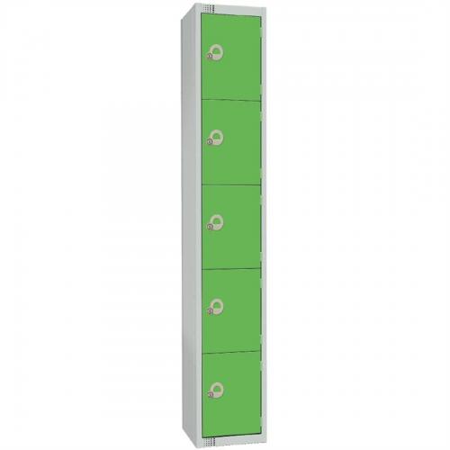 300mm Deep Locker 5 Door Combi Lock) Green (Direct)