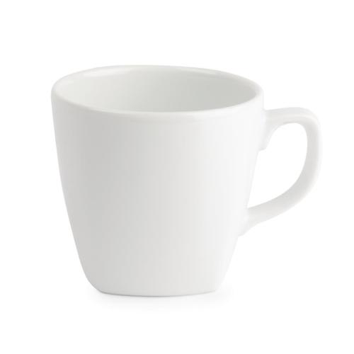 Royal Porcelain Classic Rounded Square Cup Tall White - 240ml 8.5oz (Box 12)