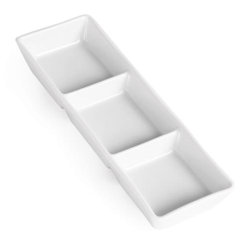 Royal Porcelain Classic 3 Section Dish White - 185x60mm (Box 18)