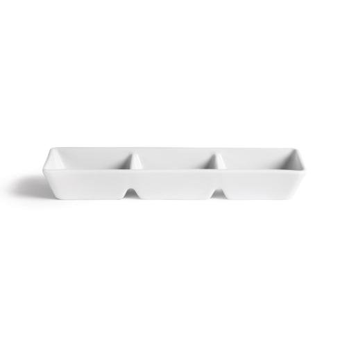 Royal Porcelain Classic 3 Section Dish White - 185x60mm (Box 18)