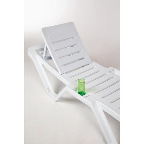 Sun Lounger Polypropylene White (Pack 2)