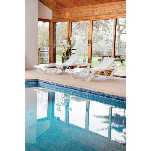 Sun Lounger Polypropylene White (Pack 2)