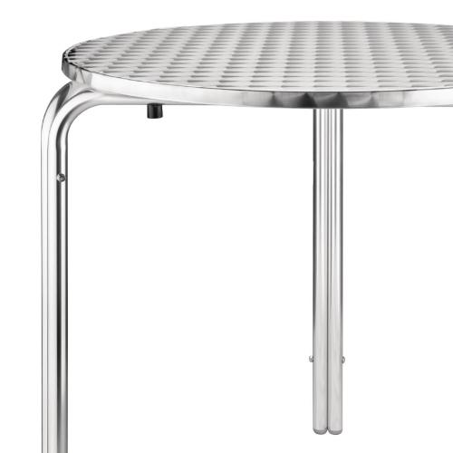 Bolero Round Stacking Bistro Table St/St Top - 700mm