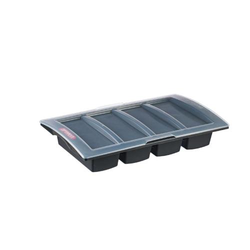 Araven Dark Grey Cutlery Tray with Lid