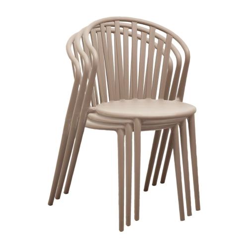 Bolero PP Arm Chair Coffee (Pack 4)