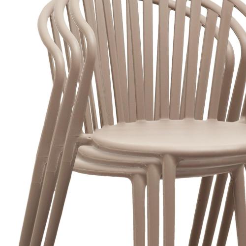Bolero PP Arm Chair Coffee (Pack 4)