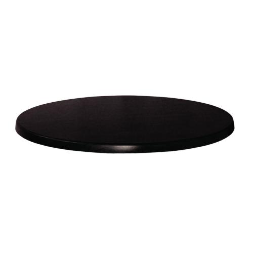 Werzalit Round Table Top Black 055 - 700mm