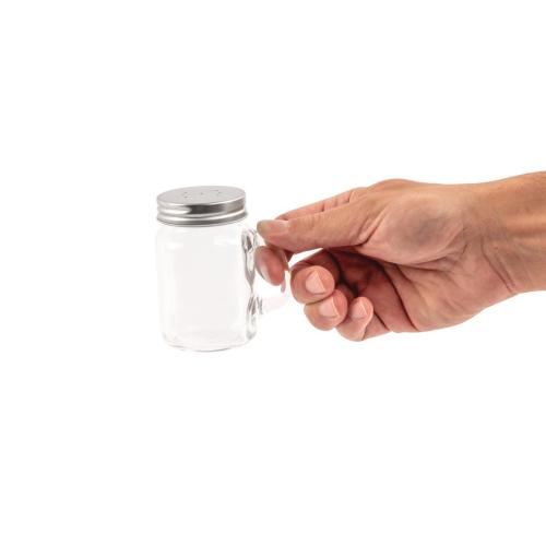 Olympia Handled Shaker Jar with St/St Lid - 135ml 4 3/4oz (Pair)