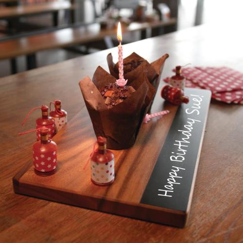 T&G Acacia Board with Chalk Strip - 380x200x20mm