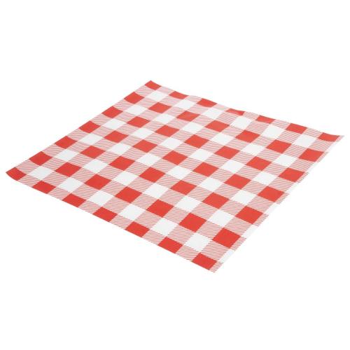 Red Gingham Greaseproof Paper - 250x250mm (Pack 200)