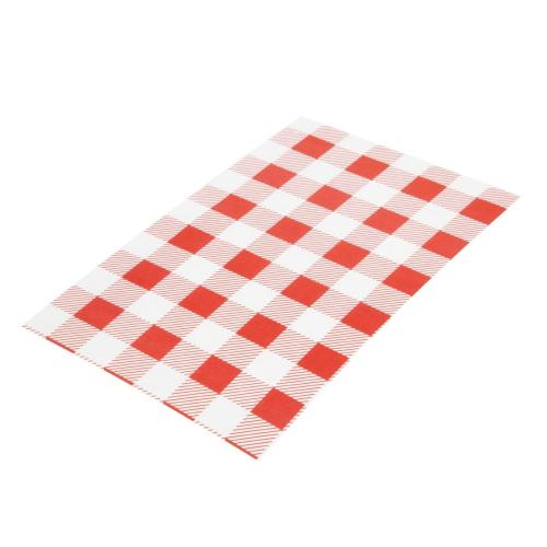 Red Gingham Greaseproof Paper - 190x310mm (Pack 200)