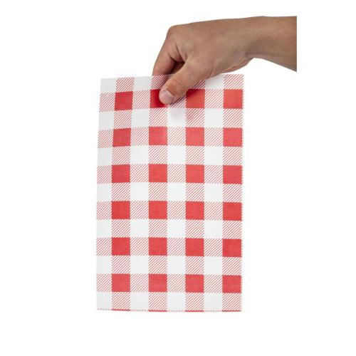Red Gingham Greaseproof Paper - 190x310mm (Pack 200)