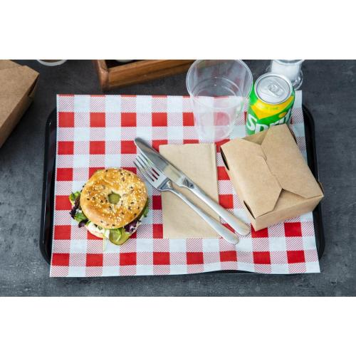 Red Gingham Greaseproof Paper - 310x380mm (Pack 200)