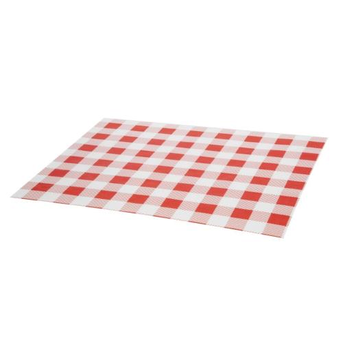 Red Gingham Greaseproof Paper - 310x380mm (Pack 200)
