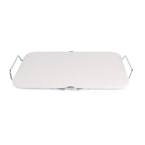 Eddingtons Rectangular Pizza Stone with Metal Serving Rack
