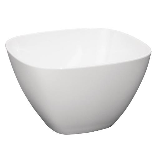 Kristallon Polycarbonate Square Bowl White - 100x100mm (Pack 12)