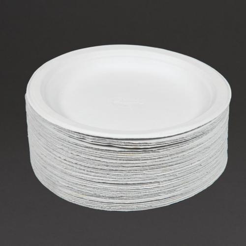 Chinet Round White Plate - 220mm 8 3/4" (Sleeve 125)