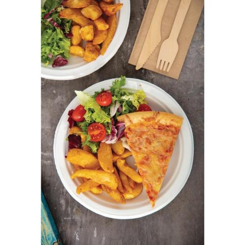 Chinet Round White Plate - 220mm 8 3/4" (Sleeve 125)