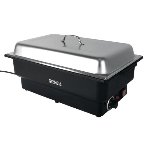 Olympia Electric Chafing Deep Dish Pan with Stand - 100mm 4"