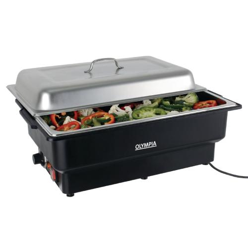 Olympia Electric Chafing Deep Dish Pan with Stand - 100mm 4"