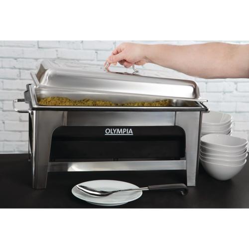 Olympia Electric Chafing Deep Dish Pan with Stand - 100mm 4"
