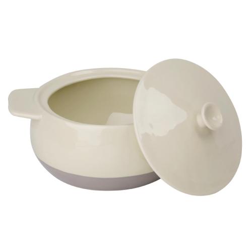 Olympia Cookware Round Eared 2-tone Baker 90x240x190mm 1.8Ltr 64oz Cream/Grey