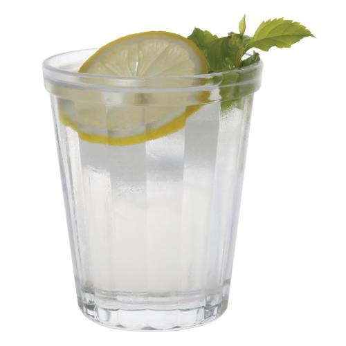 Olympia Cabot Panelled Glass Tumbler Clear - 260ml 9oz (Box 6)