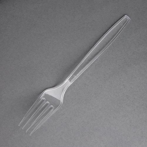 Fiesta Heavyweight Plastic Fork Clear (Pack 100)