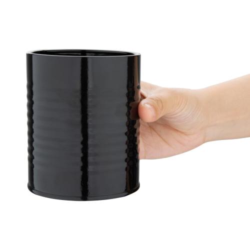 Olympia Tin Can Table Tidy Black - 110(H)x90(W)mm